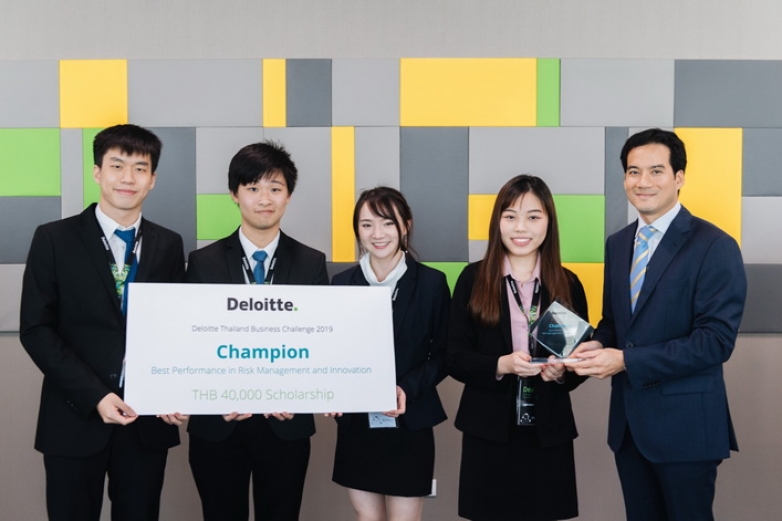 BBA Chula won Champion Best Performance Risk Management and Innovation at Deloitte Thailand Business Challenge 2019 (Tax &amp; Risk Case Competition)