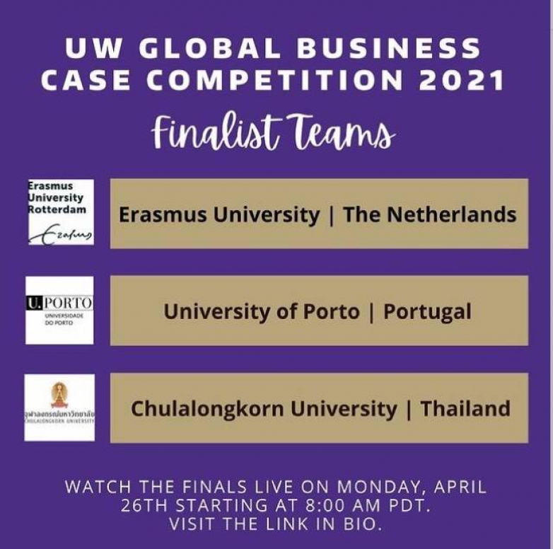 BBA Chula won 2nd runner-up at UW Global Business Case Competition 2021